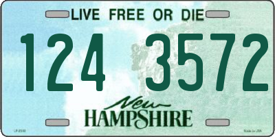 NH license plate 1243572