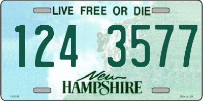 NH license plate 1243577