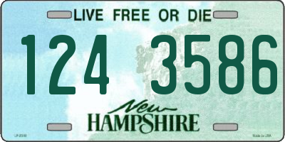 NH license plate 1243586