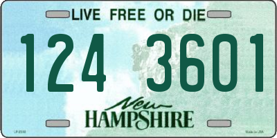 NH license plate 1243601