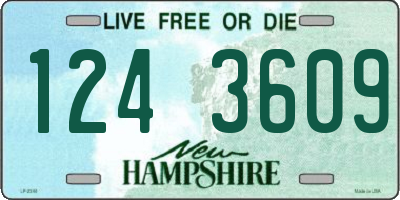 NH license plate 1243609