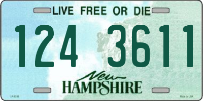 NH license plate 1243611