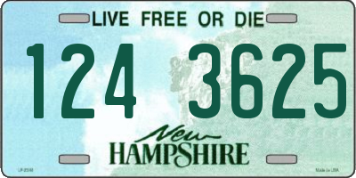 NH license plate 1243625