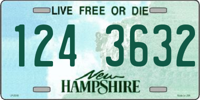 NH license plate 1243632