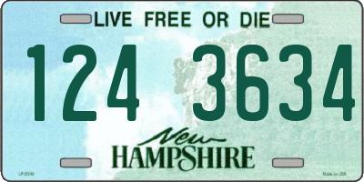 NH license plate 1243634