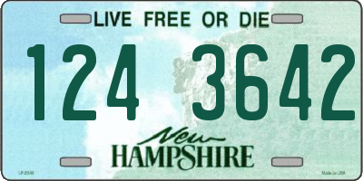 NH license plate 1243642