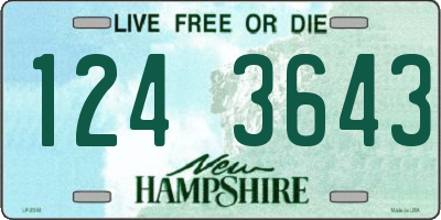 NH license plate 1243643