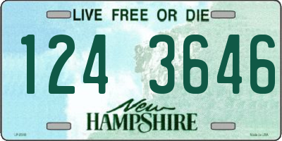 NH license plate 1243646