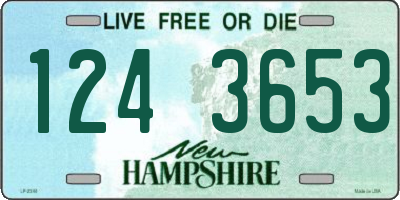 NH license plate 1243653
