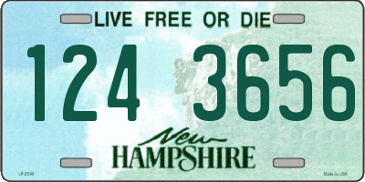NH license plate 1243656