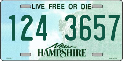 NH license plate 1243657