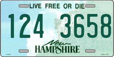 NH license plate 1243658