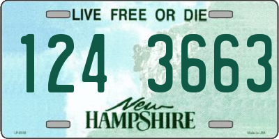 NH license plate 1243663