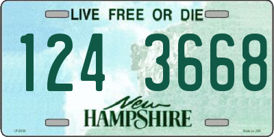 NH license plate 1243668