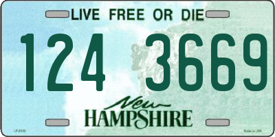 NH license plate 1243669