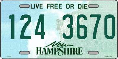 NH license plate 1243670