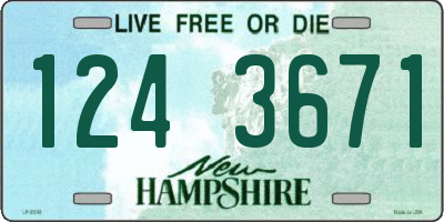 NH license plate 1243671