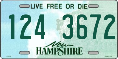 NH license plate 1243672