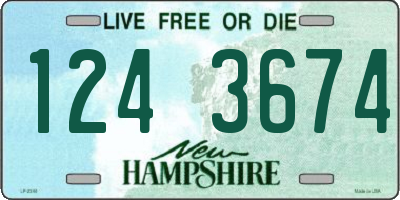 NH license plate 1243674