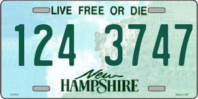 NH license plate 1243747