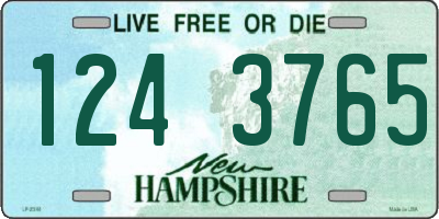 NH license plate 1243765