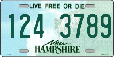 NH license plate 1243789