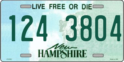 NH license plate 1243804