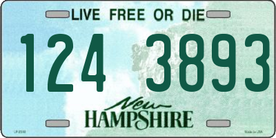 NH license plate 1243893