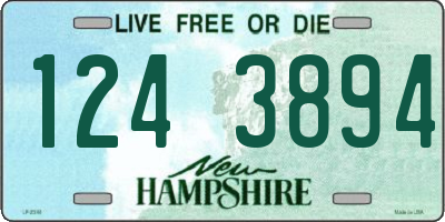 NH license plate 1243894
