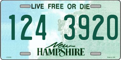 NH license plate 1243920