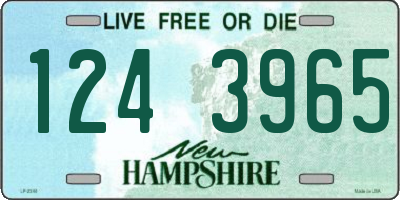 NH license plate 1243965