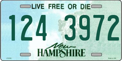 NH license plate 1243972