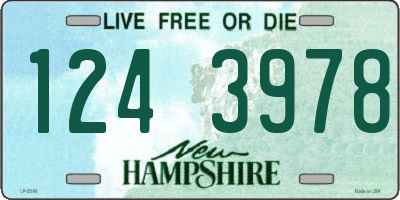 NH license plate 1243978