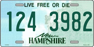 NH license plate 1243982