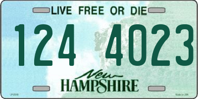 NH license plate 1244023