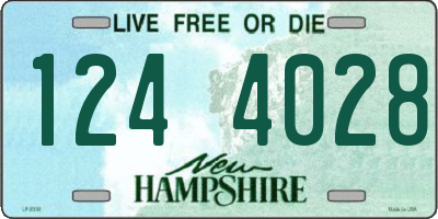 NH license plate 1244028