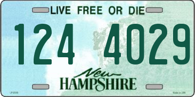 NH license plate 1244029