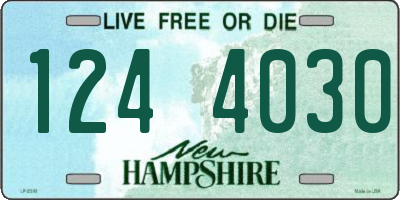 NH license plate 1244030