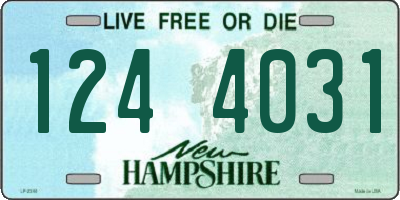 NH license plate 1244031