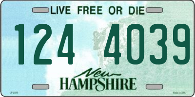 NH license plate 1244039