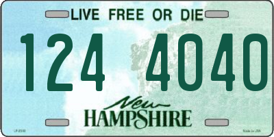 NH license plate 1244040