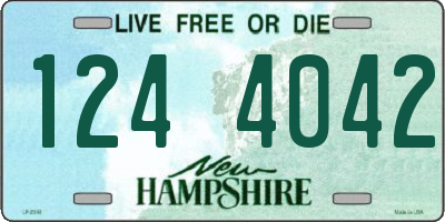NH license plate 1244042