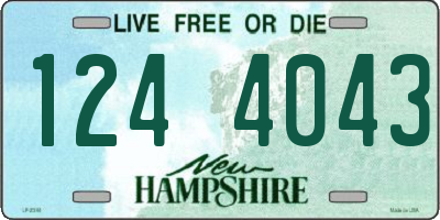 NH license plate 1244043