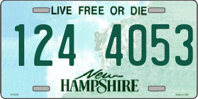 NH license plate 1244053