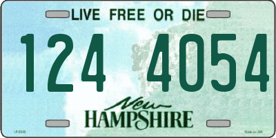NH license plate 1244054
