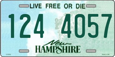 NH license plate 1244057