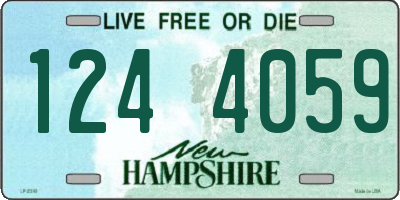 NH license plate 1244059