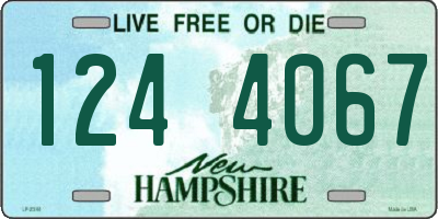 NH license plate 1244067