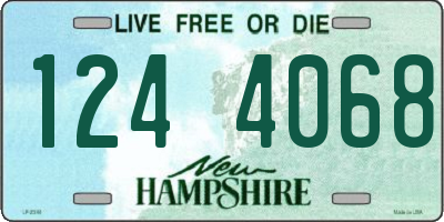 NH license plate 1244068