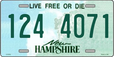 NH license plate 1244071